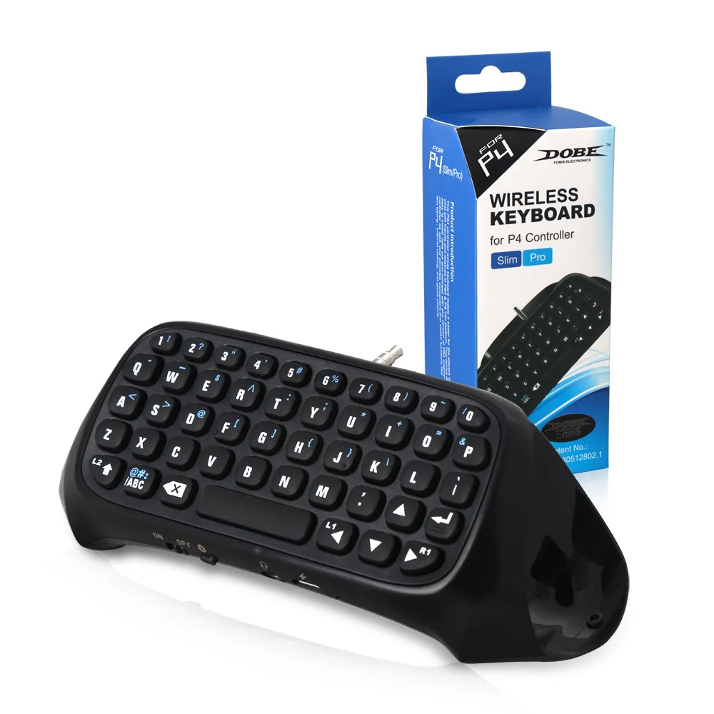 3.5mm Plug Black Mini Wireless Chatpad Message Keyboard for PS4 Controller for PS4slin PS4PRo
3.5mm Plug Black Mini Wireless Chatpad Message Keyboard for PS4 Controller for PS4slin PS4PRo