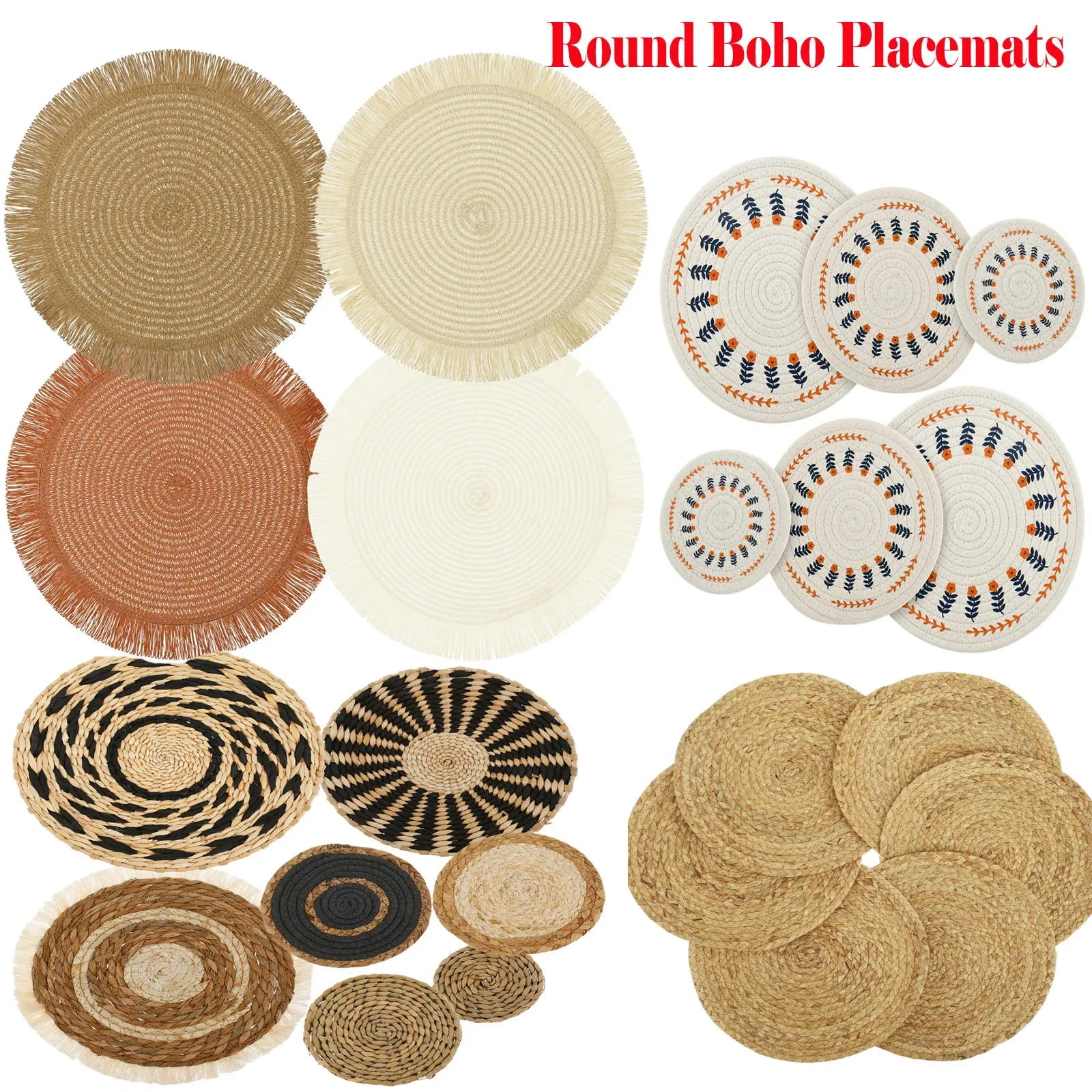 4 to 7Pcs Braided Placemats Boho Placemats Washable Heat Resistant Table Place Mat for Kitchen Dining Table Party Decorations
4 to 7Pcs Braided Placemats Boho Placemats Washable Heat Resistant Table Place Mat for Kitchen Dining Table Party Decorations