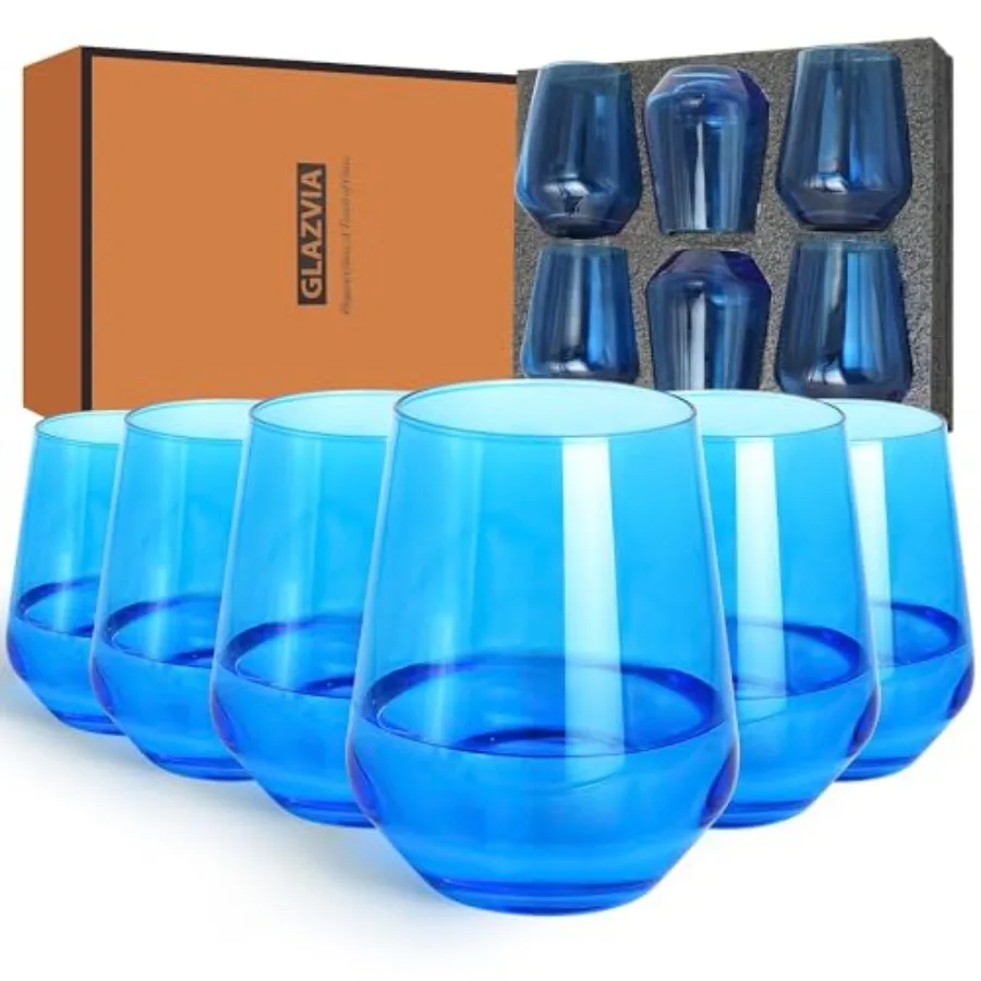 Steml Wine Glasses Set of 6, 15oz Drinking Glassware Dishwasher Safe, Wine Glass Tumblers for Red or White, Gift for Party, Hol
Steml Wine Glasses Set of 6, 15oz Drinking Glassware Dishwasher Safe, Wine Glass Tumblers for Red or White, Gift for Party, Hol