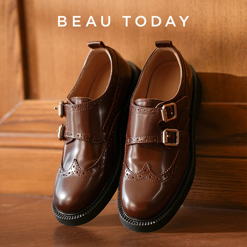 BEAUTODAY броги, женские туфли из коровьей кожи с круглым носком, на среднем каблуке, с двойной пряжкой и ремешком, модная женская обувь ручной работы 27938
BEAUTODAY броги, женские туфли из коровьей кожи с круглым носком, на среднем каблуке, с двойной пряжкой и ремешком, модная женская обувь ручной работы 27938