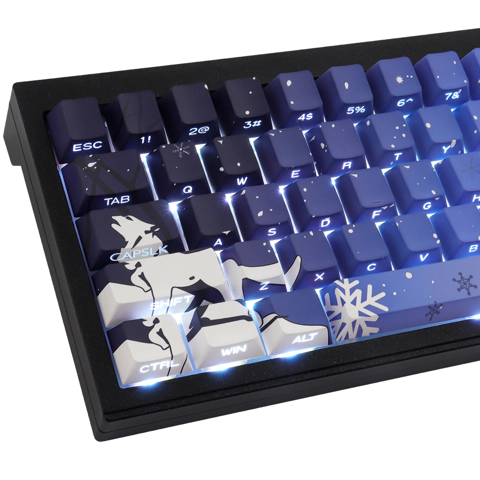131 keys of the Snow Wolf Keycaps PBT Dye-Sublimated and side-engraved translucent keycaps Cherry Profile For Mechanical Keyboa
131 keys of the Snow Wolf Keycaps PBT Dye-Sublimated and side-engraved translucent keycaps Cherry Profile For Mechanical Keyboa