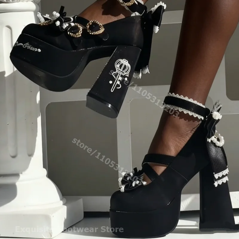 Black Lolita Platform Mary Jane Heels Lace Bow Ankle Strap Heart Buckle Kawaii Style for Cosplay Tea Party Event Prom Shoes
Black Lolita Platform Mary Jane Heels Lace Bow Ankle Strap Heart Buckle Kawaii Style for Cosplay Tea Party Event Prom Shoes