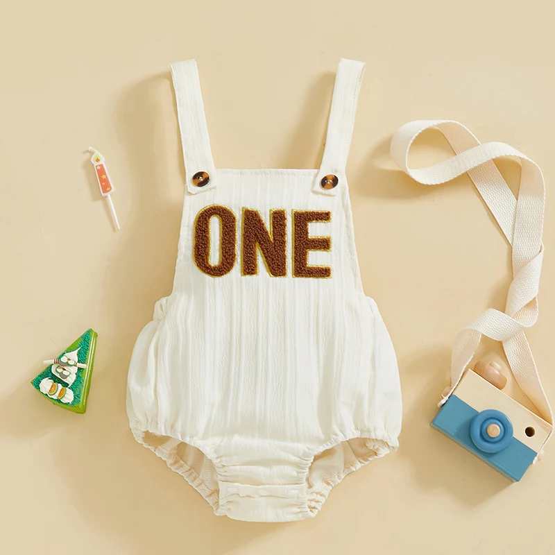 Infant Sleeveless Letter Embroidery Button Casual Overalls Baby Girls Boys Summer Romper
Infant Sleeveless Letter Embroidery Button Casual Overalls Baby Girls Boys Summer Romper
