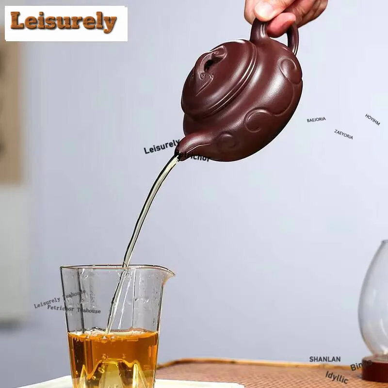 260ML Classic Yixing Purple Clay Teapots Handmade Pot Raw Ore Mud Kettle With Filter Chinese Zisha Teaset Collection Gift Craft
260ML Classic Yixing Purple Clay Teapots Handmade Pot Raw Ore Mud Kettle With Filter Chinese Zisha Teaset Collection Gift Craft