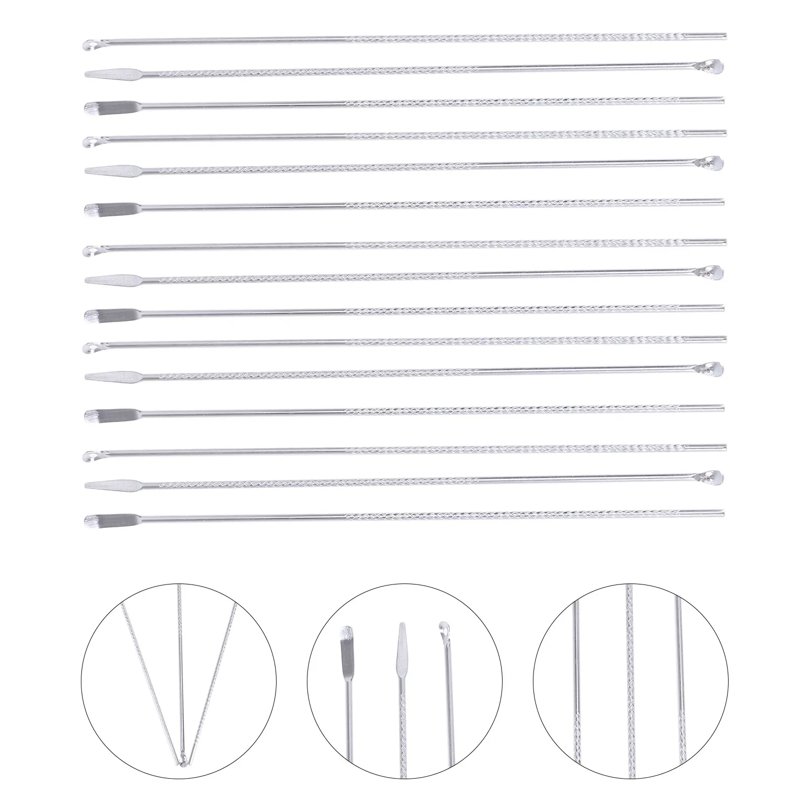 15Pcs Stainless Earwax Spoons Professional Ear Cleaning Tools Sturdy Non-Deformable Ear Picks for Personal Care Portable Earwax
15Pcs Stainless Earwax Spoons Professional Ear Cleaning Tools Sturdy Non-Deformable Ear Picks for Personal Care Portable Earwax