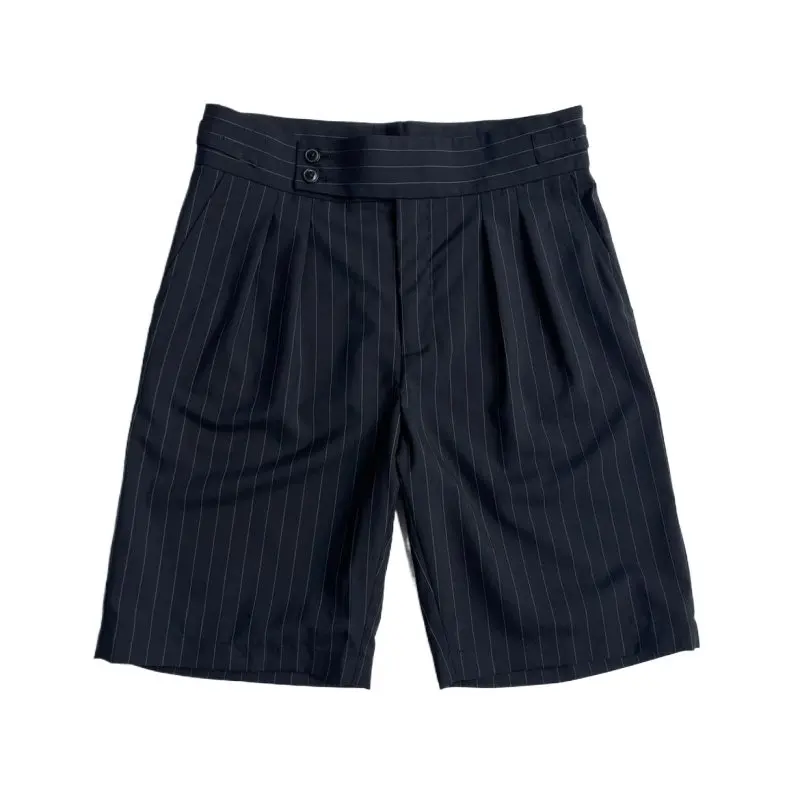 Винтажные классические полосатые шорты в британском стиле для мужчин, высококачественные свободные повседневные брюки с двойными складками для мужчин и женщин, унисекс
Винтажные классические полосатые шорты в британском стиле для мужчин, высококачественные свободные повседневные брюки с двойными складками для мужчин и женщин, унисекс