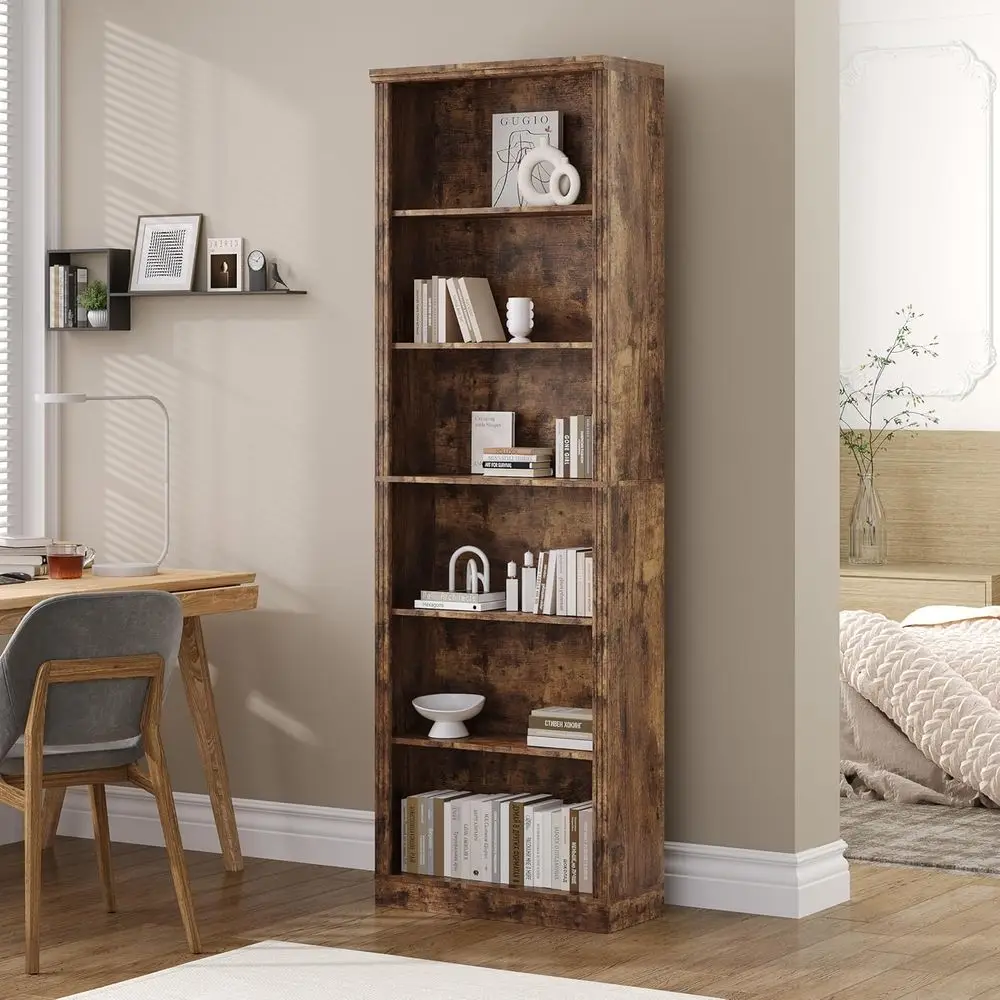 Высокая книжная полка на 6 полок с 2 регулируемыми полками, идеально подходит для дома или офиса, коричневая, 23,6 Ш x 74,8 В x 10,6 Г (дюймы)
Высокая книжная полка на 6 полок с 2 регулируемыми полками, идеально подходит для дома или офиса, коричневая, 23,6 Ш x 74,8 В x 10,6 Г (дюймы)