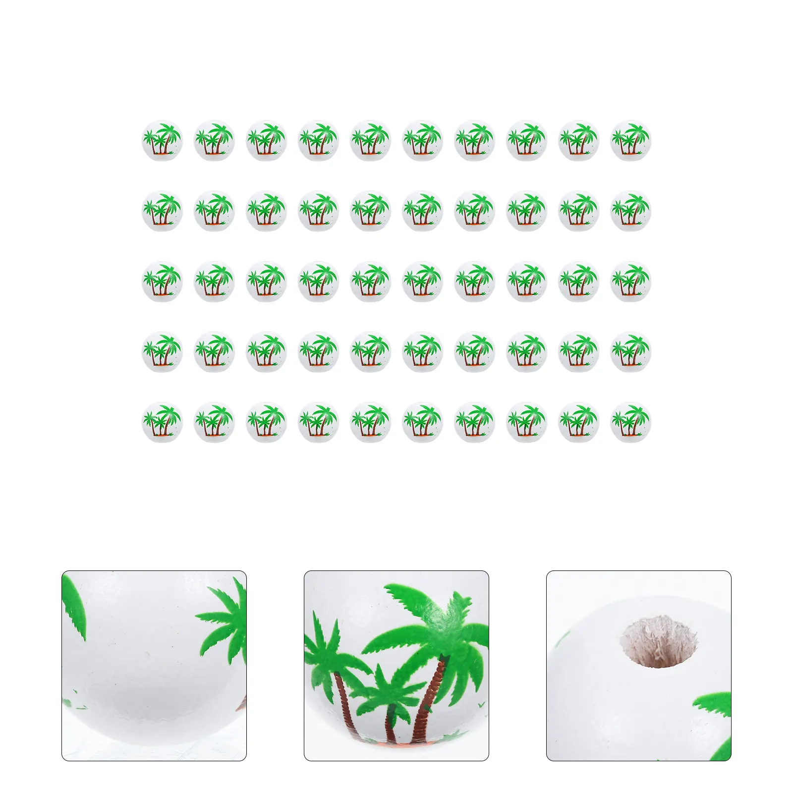 50 Pcs Wooden Beads Garland Coconut Tree DIY Jewelry Making Material Smooth Surface Hawaii Accessories 
50 Pcs Wooden Beads Garland Coconut Tree DIY Jewelry Making Material Smooth Surface Hawaii Accessories