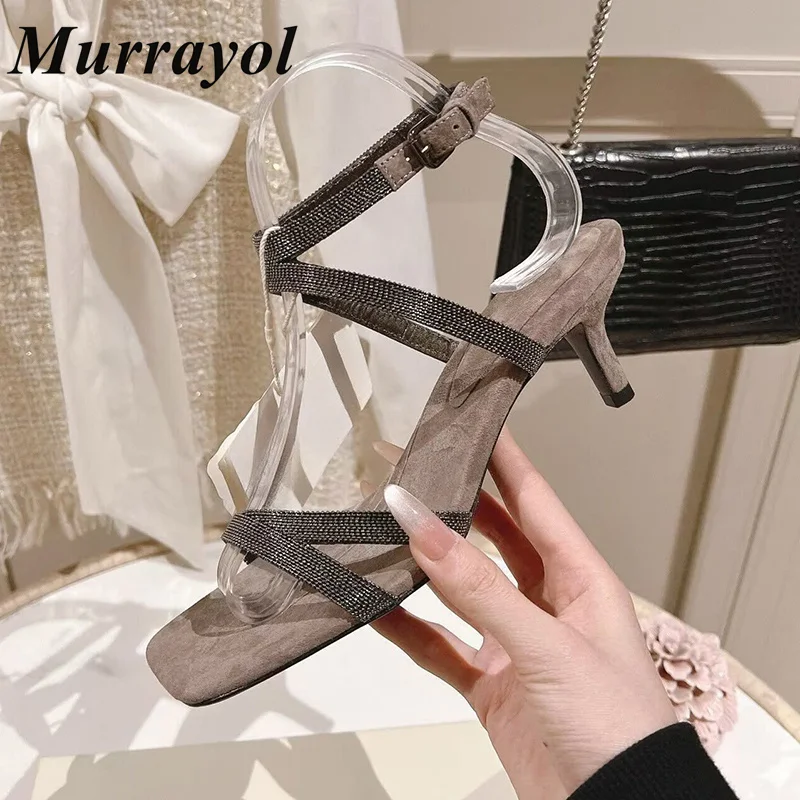 One Strap Fashion Thin High Heels Sandals Women's Open Toe Genuine Leather String Bead Decor Sandalias Summer Party Dress Shoes
One Strap Fashion Thin High Heels Sandals Women's Open Toe Genuine Leather String Bead Decor Sandalias Summer Party Dress Shoes