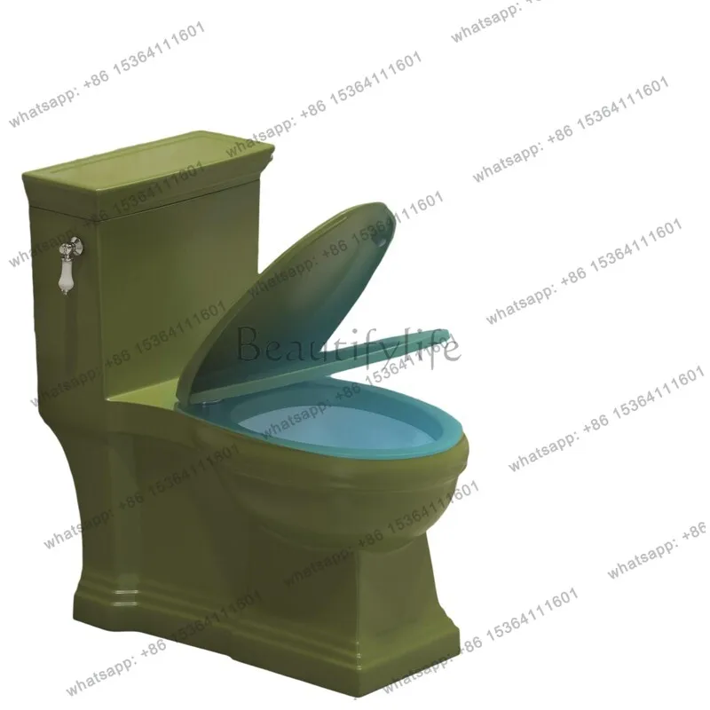 European retro toilet toilet, household siphon creative dark green black
European retro toilet toilet, household siphon creative dark green black