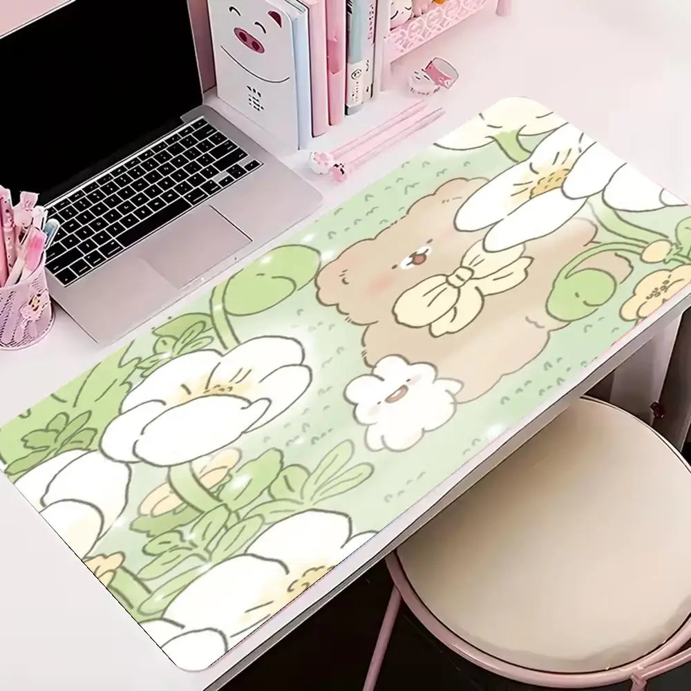 Minimalist White Floral Bear Mouse Pad, Aesthetic Botanical Desk Mat, Non-Slip Rubber Base
Minimalist White Floral Bear Mouse Pad, Aesthetic Botanical Desk Mat, Non-Slip Rubber Base