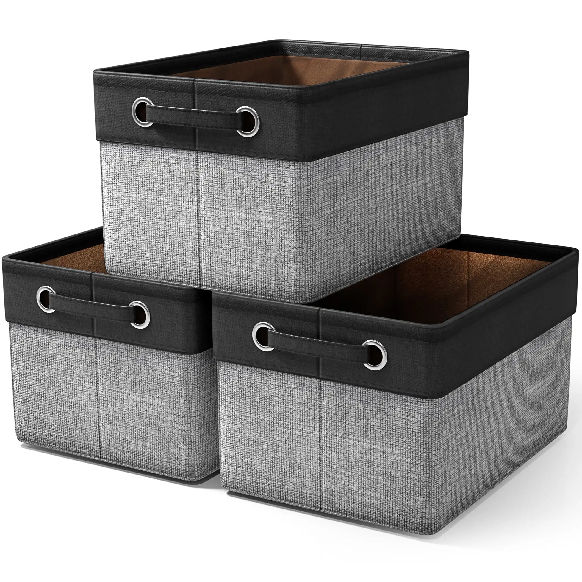3-Pack 15-Inch Foldable Two-Tone Storage Containers with Carry Handles
3-Pack 15-Inch Foldable Two-Tone Storage Containers with Carry Handles