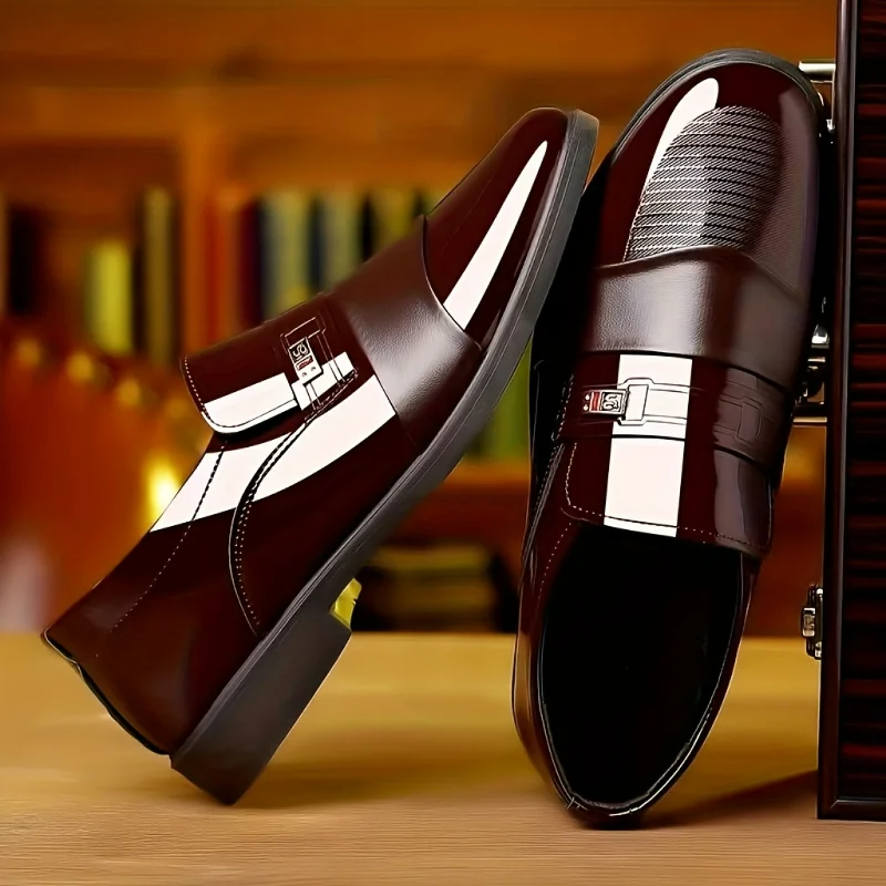 Trendy Faux Patent Slip On Dress Shoes, Comfy Non Slip Casual Formal Shoes For 's Outdoor Activities
Trendy Faux Patent Slip On Dress Shoes, Comfy Non Slip Casual Formal Shoes For 's Outdoor Activities