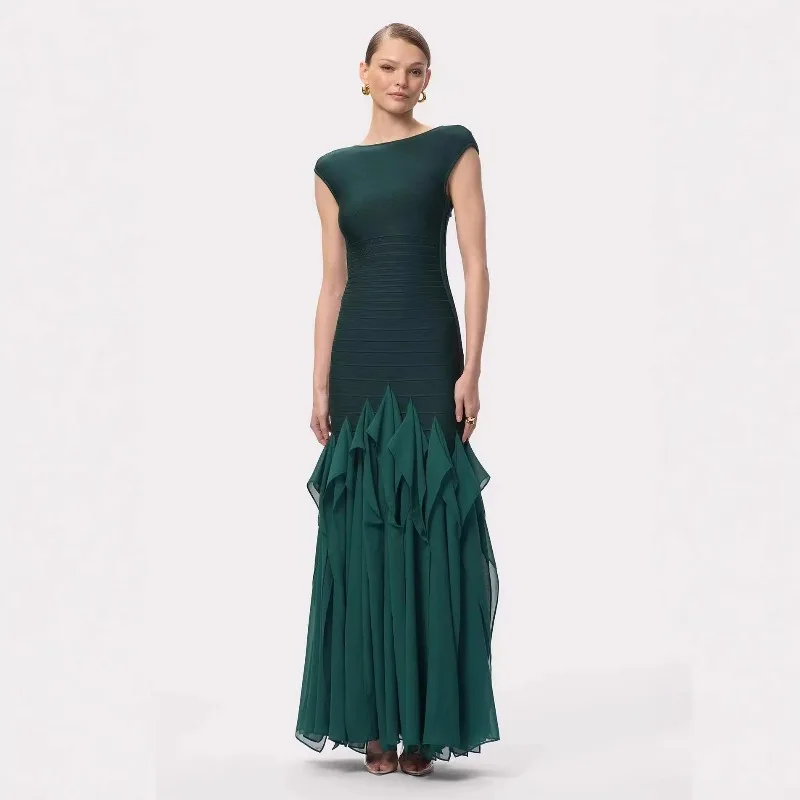 Women Mesh Evening Dress Bandage Sexy Long Dress Sleeveless Backless Dress
Women Mesh Evening Dress Bandage Sexy Long Dress Sleeveless Backless Dress
