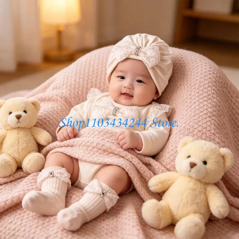 Comfortable Bowknot Turban Hat And Socks Set For Infant Newborns 0-12 Months
Comfortable Bowknot Turban Hat And Socks Set For Infant Newborns 0-12 Months