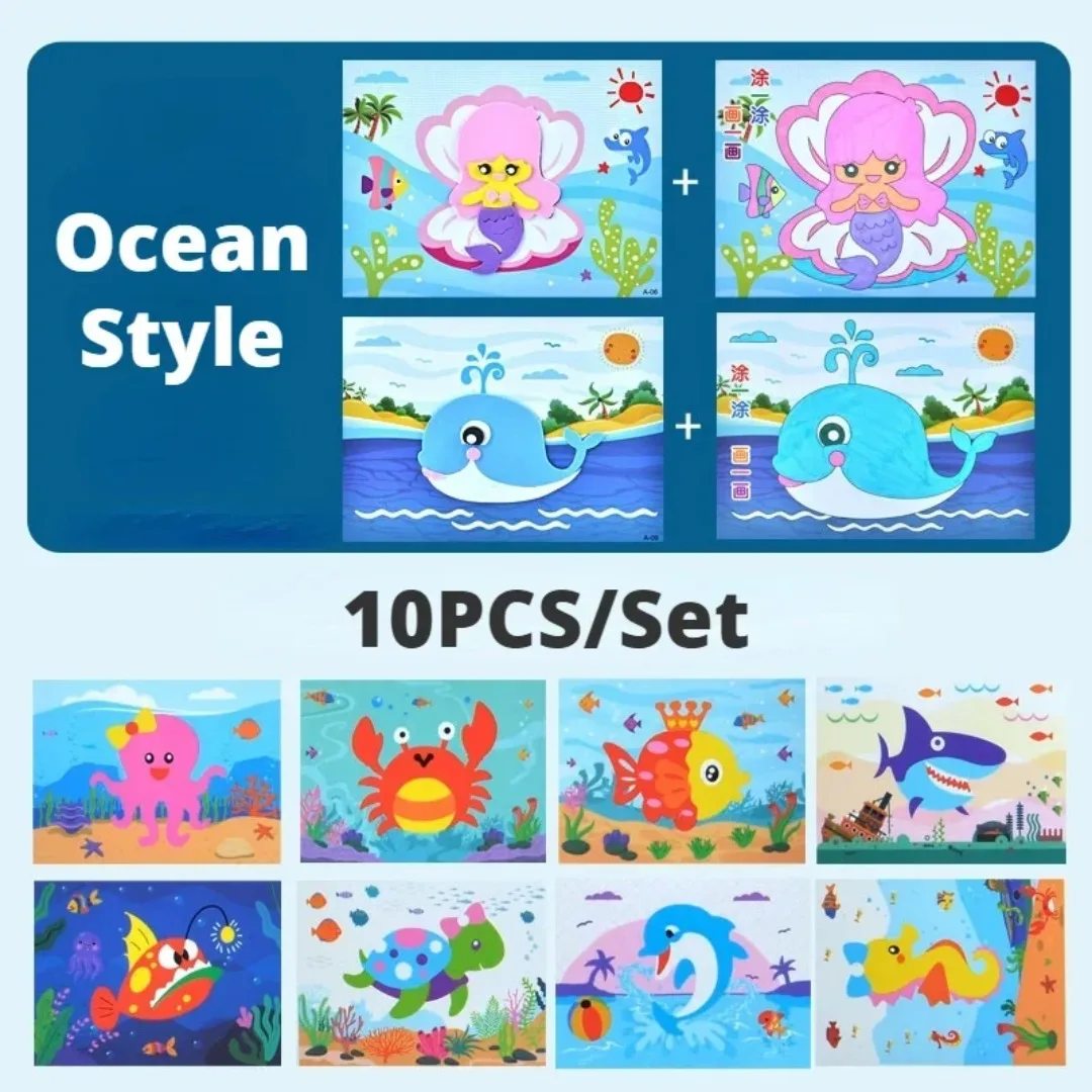 10Pcs 3D EVA Foam Stickers Kids Cartoon Dinosaur Animal Puzzle Game DIY Art Craft Drawing Toy Educational Toys for Children Gift
10Pcs 3D EVA Foam Stickers Kids Cartoon Dinosaur Animal Puzzle Game DIY Art Craft Drawing Toy Educational Toys for Children Gift