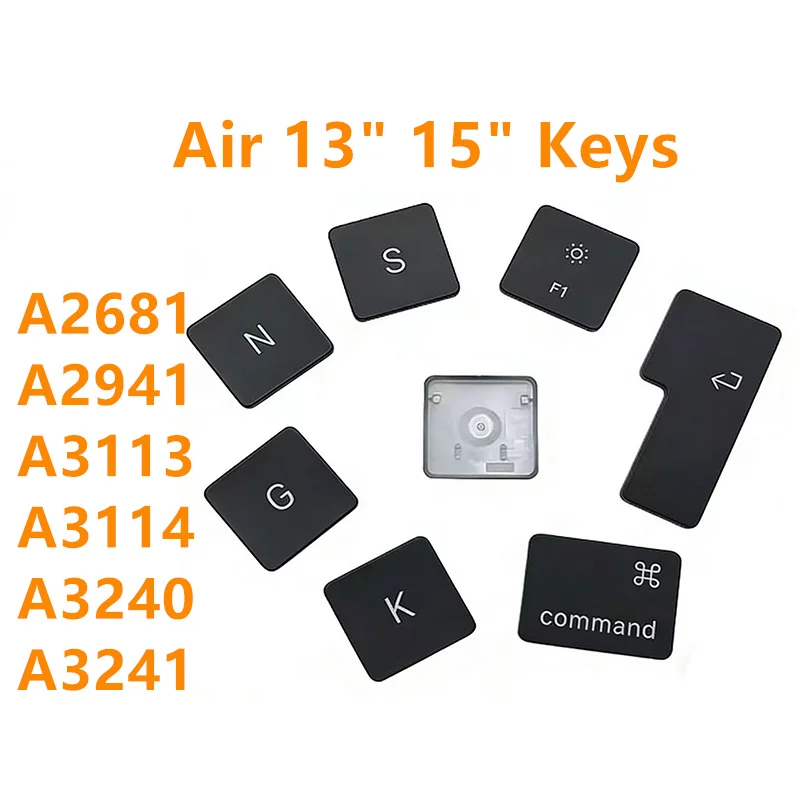 Replacement Individual Key Cap Black US UK For MacBook Air 13" 15" A2681 A2941 A3113 A3114 A3240 A3241
Replacement Individual Key Cap Black US UK For MacBook Air 13" 15" A2681 A2941 A3113 A3114 A3240 A3241