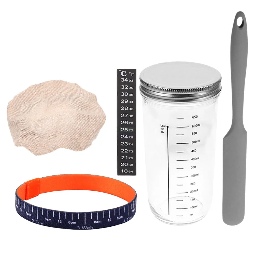1Set Glass Sourdough Container Fermenting Kit with Scale Reusable Airtight Jar for Sourdough Starter Storage Bread Making
1Set Glass Sourdough Container Fermenting Kit with Scale Reusable Airtight Jar for Sourdough Starter Storage Bread Making