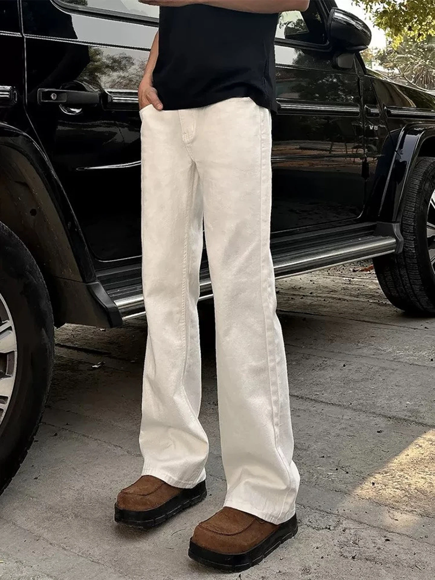 High-End Pure White Men's Jeans Spring Vibe American Sle Knife Slim Straight Loose Fit Casual Cotton Denim Jeans
High-End Pure White Men's Jeans Spring Vibe American Sle Knife Slim Straight Loose Fit Casual Cotton Denim Jeans