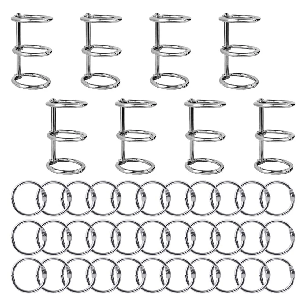 38 Pcs Silver Book Rings 3 Holes and Single Hole Metal Loose Leaf Binder Rings for Diary Notebook Photo Album
38 Pcs Silver Book Rings 3 Holes and Single Hole Metal Loose Leaf Binder Rings for Diary Notebook Photo Album