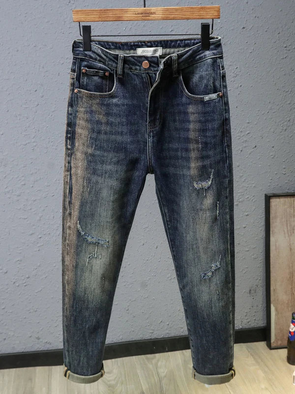 Casual Cotton Stretch Denim Jeans Men's mid Waist Embroidered Loose Fit Harlan Slim Pants Vintage Style Winter Wear
Casual Cotton Stretch Denim Jeans Men's mid Waist Embroidered Loose Fit Harlan Slim Pants Vintage Style Winter Wear