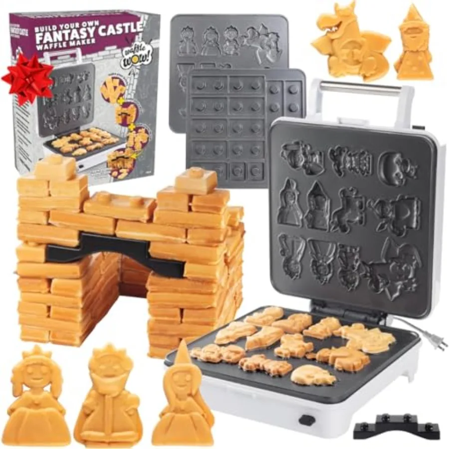 Fantasy Castle Waffle Maker - Electric Nonstick Iron with 4 Removable Dishwasher Safe Plates - Bake Build Waffles or Pancakes S
Fantasy Castle Waffle Maker - Electric Nonstick Iron with 4 Removable Dishwasher Safe Plates - Bake Build Waffles or Pancakes S