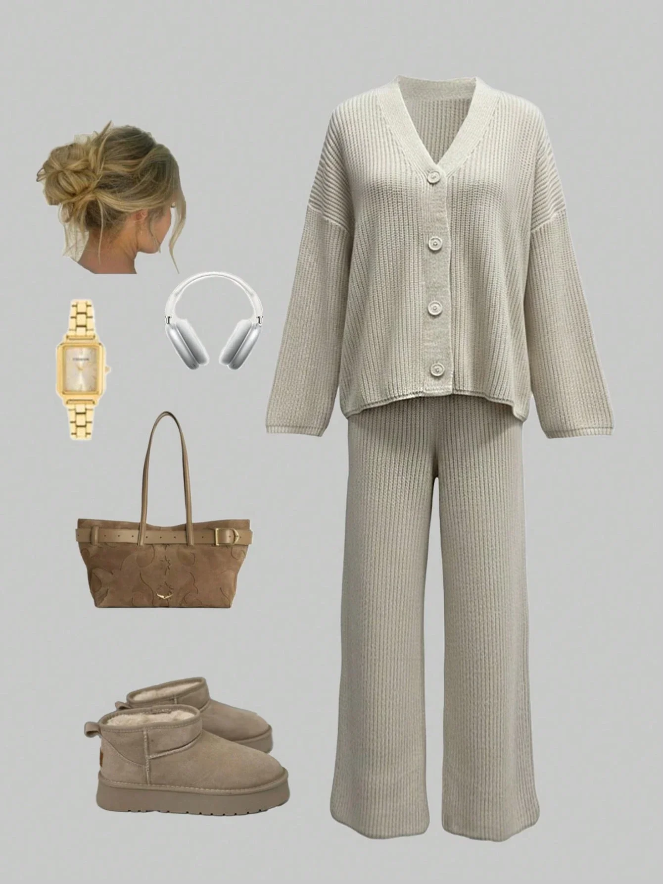 2pcs Women's Casual Knit Cardigan And Flare Pants Set Slightly Stretchy Warm Comfortable Autumn
2pcs Women's Casual Knit Cardigan And Flare Pants Set Slightly Stretchy Warm Comfortable Autumn