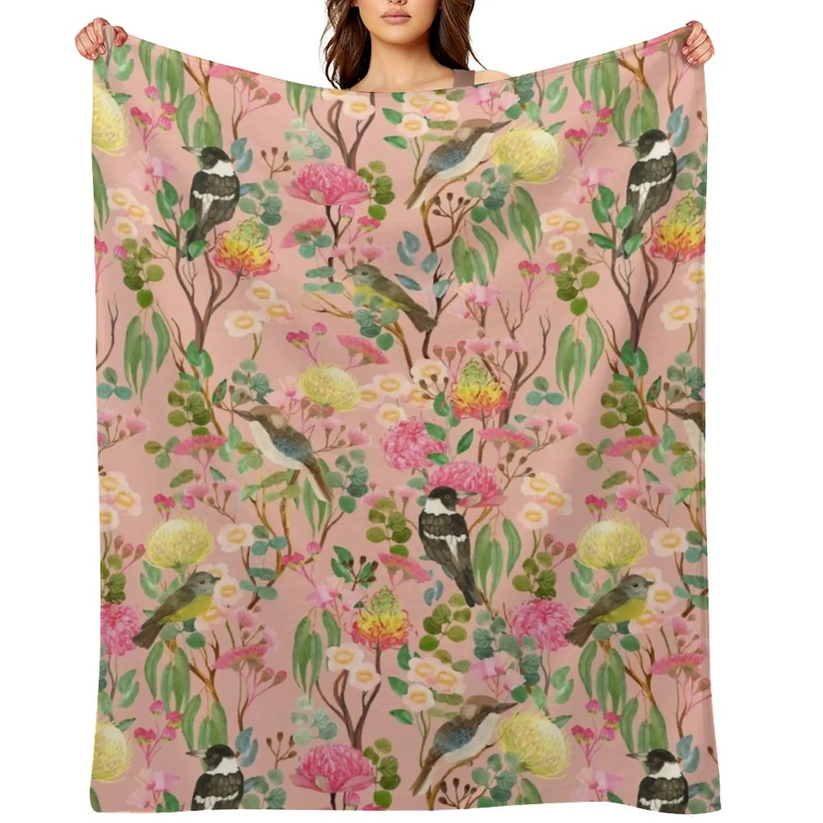 Australian Birds and Blooms Native Flora Chinoiserie Throw Blanket Designers Weighted Softest Soft Big Blankets
Australian Birds and Blooms Native Flora Chinoiserie Throw Blanket Designers Weighted Softest Soft Big Blankets