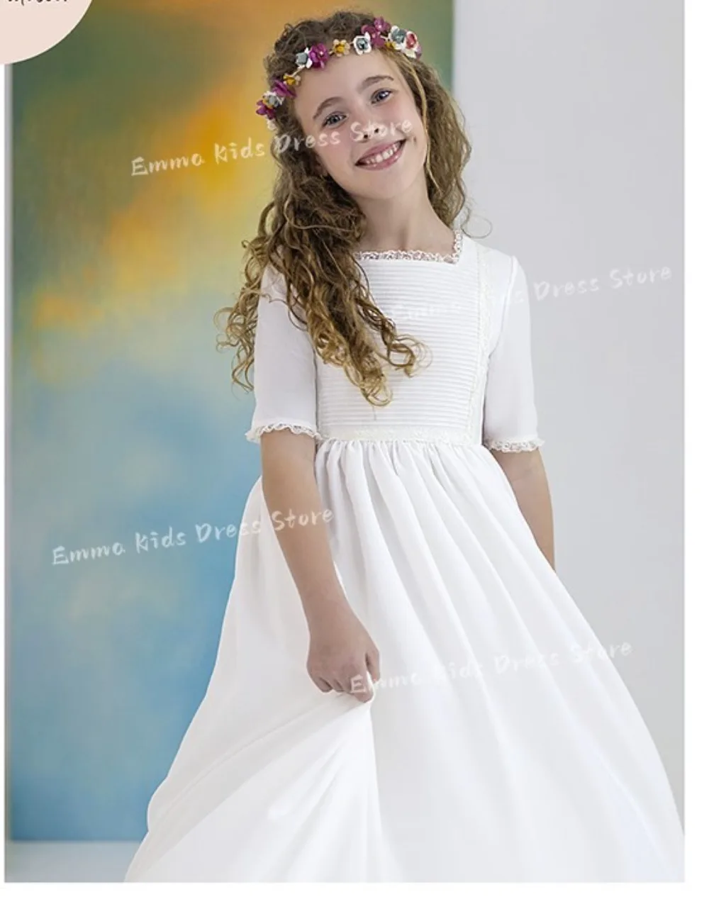 DROISCustom Flower Girl Dress with Bow Tie, Ideal for First Communion,Birthday Children's Party, and Beauty Pageant
DROISCustom Flower Girl Dress with Bow Tie, Ideal for First Communion,Birthday Children's Party, and Beauty Pageant