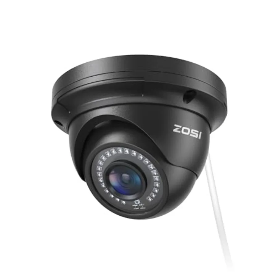 Outdoor Indoor 5MP PoE Security IP Camera, Weatherproof Dome, Black, 3K HD 2880x1620,80ft Night Vision, 24pcs LEDs, 95 View Ang
Outdoor Indoor 5MP PoE Security IP Camera, Weatherproof Dome, Black, 3K HD 2880x1620,80ft Night Vision, 24pcs LEDs, 95 View Ang