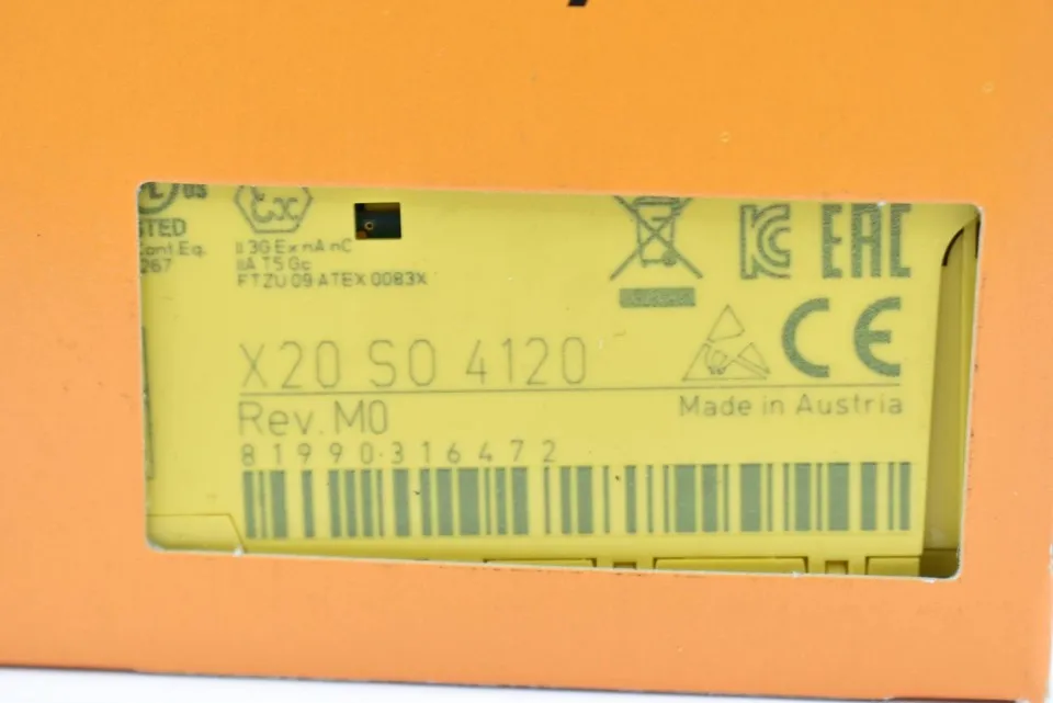 Mosel X20SO4120 PLC Automation Secure Digital Output Module RevM0 for Industrial Control Systems
Mosel X20SO4120 PLC Automation Secure Digital Output Module RevM0 for Industrial Control Systems