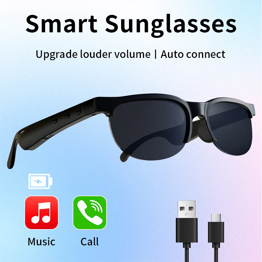 Перезаряжаемые беспроводные солнцезащитные очки Bluetooth Наушники Bluetooth 5.3, стереонаушники, подходящие для путешествий, поездок на работу и занятий спортом
Перезаряжаемые беспроводные солнцезащитные очки Bluetooth Наушники Bluetooth 5.3, стереонаушники, подходящие для путешествий, поездок на работу и занятий спортом