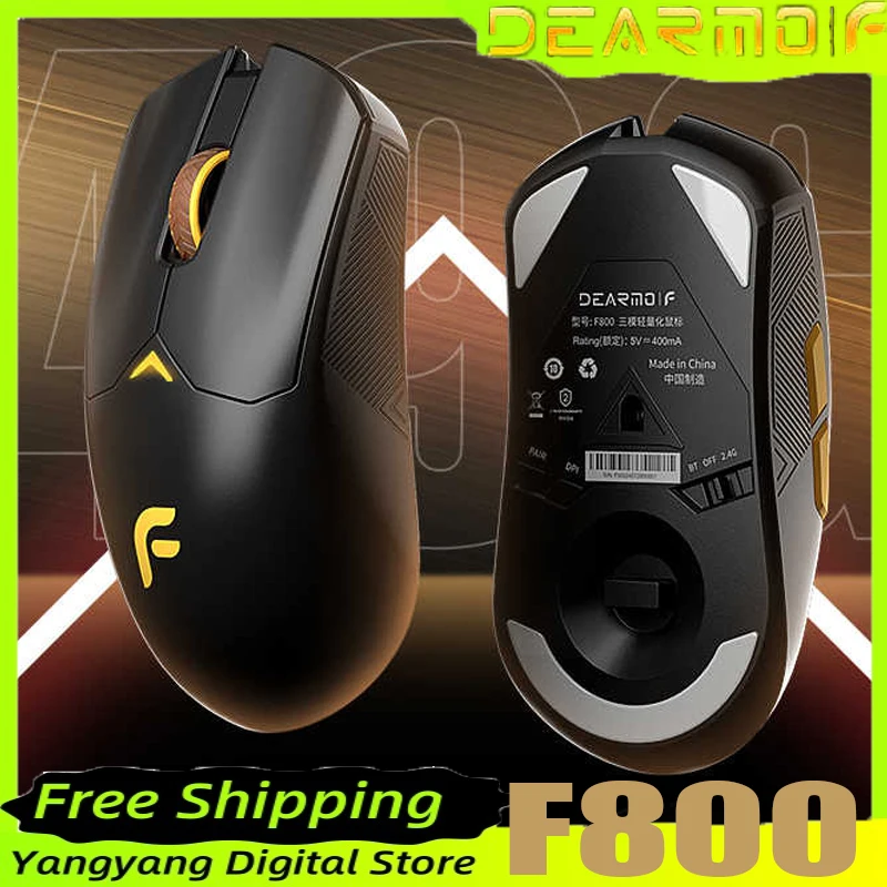 Беспроводная мышь Dearmoif F800, 8K, PAW3395, Bluetooth, три режима, низкая задержка, мышь для киберспорта, легкая, для ПК
Беспроводная мышь Dearmoif F800, 8K, PAW3395, Bluetooth, три режима, низкая задержка, мышь для киберспорта, легкая, для ПК