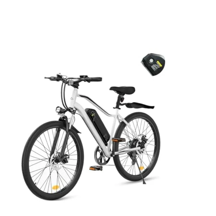 Commuter electric bike for adults: aluminum frame black 750W peak motor 20MPH speed 60-mile range removable battery front shock
Commuter electric bike for adults: aluminum frame black 750W peak motor 20MPH speed 60-mile range removable battery front shock