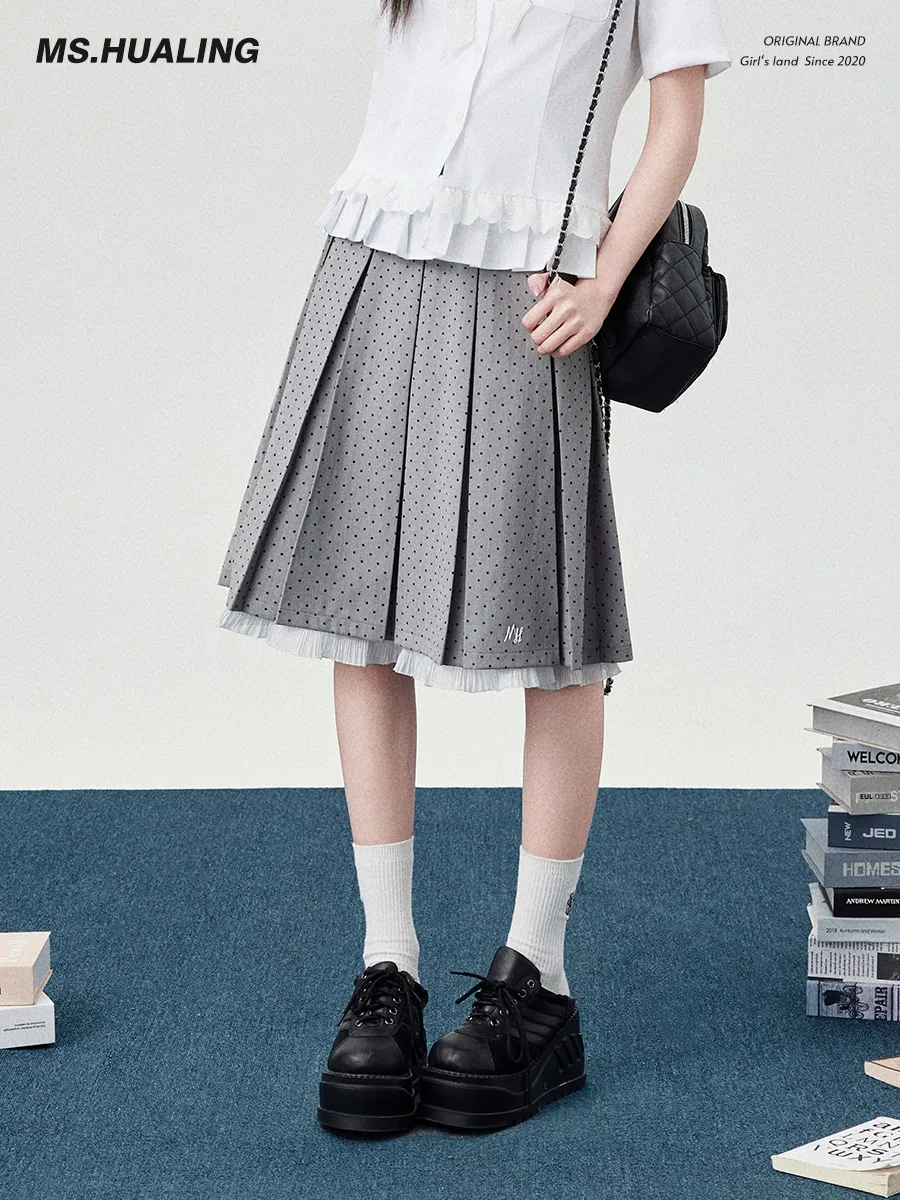 Юбка-трапеция с высокой талией в горошек, весна 2026, для колледжа, женская модная юбка-футляр
Юбка-трапеция с высокой талией в горошек, весна 2026, для колледжа, женская модная юбка-футляр