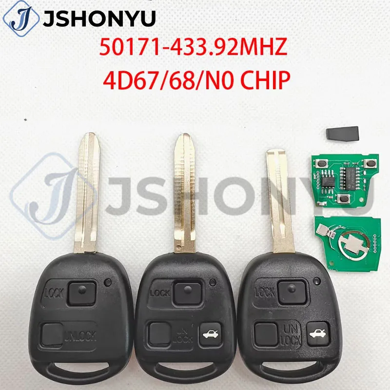 JsHonYu 50171 433MHz 4D67 4D68 Chip 2 3 Button Remote Car Key Fob for Toyota Prado 120 RAV4 Kluger Land Cruiser 100
JsHonYu 50171 433MHz 4D67 4D68 Chip 2 3 Button Remote Car Key Fob for Toyota Prado 120 RAV4 Kluger Land Cruiser 100
