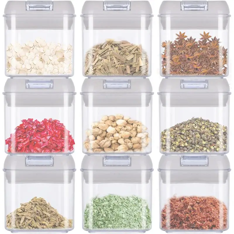 9Pcs Air-Tight Spice Containers Transparent Spice Containers With Lid Seasoning Containers Containers For Tea Nuts Grains Snacks
9Pcs Air-Tight Spice Containers Transparent Spice Containers With Lid Seasoning Containers Containers For Tea Nuts Grains Snacks
