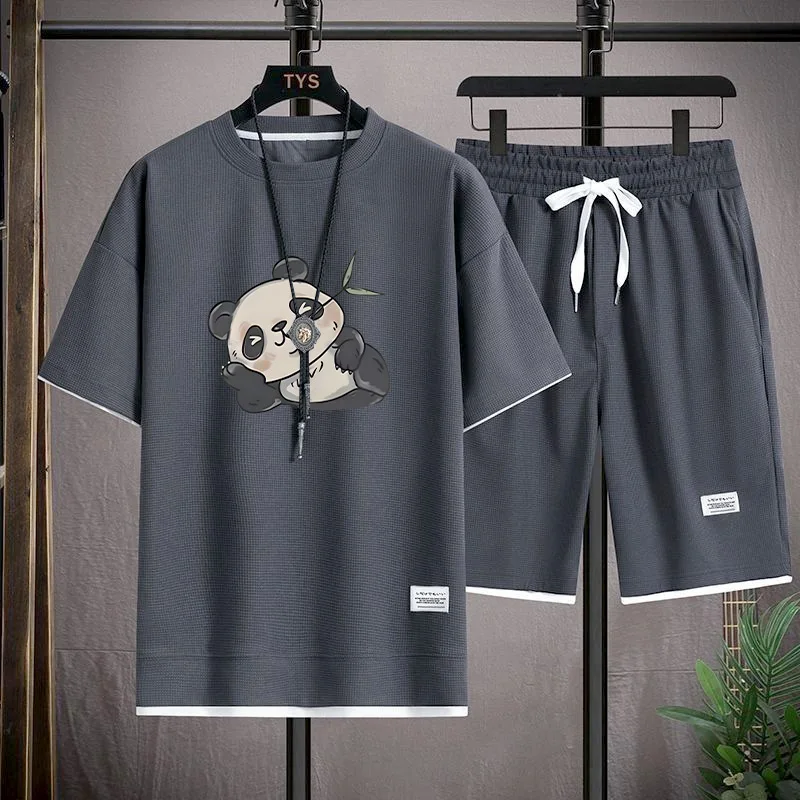 Summer Casual Haome Loose Fit ort Sve Five Button Men's Set Trendy Loose Large Size orts Youth Polyester
Summer Casual Haome Loose Fit ort Sve Five Button Men's Set Trendy Loose Large Size orts Youth Polyester