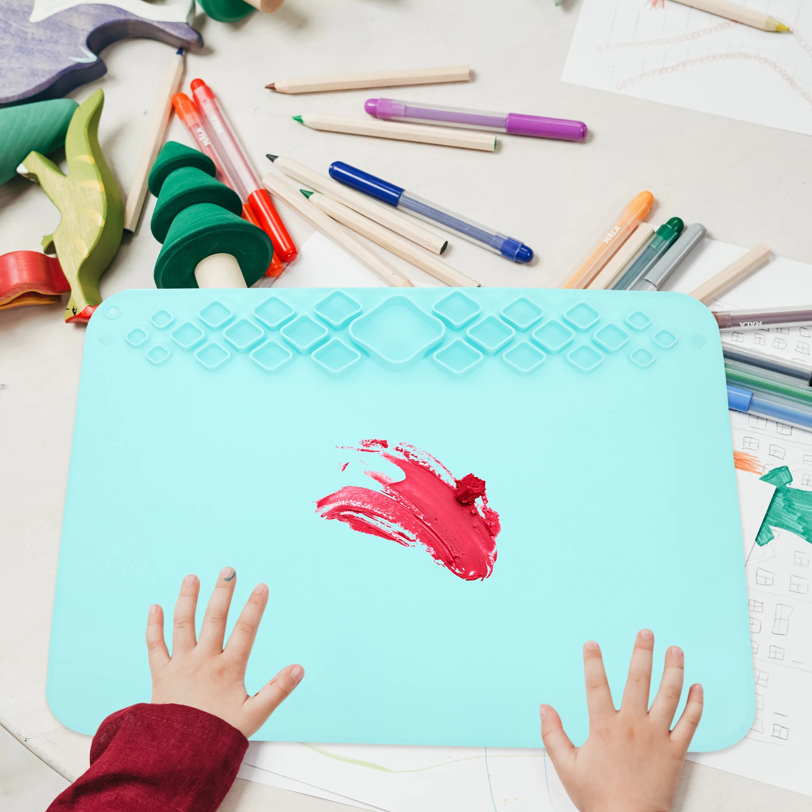 Silicone Drawing Mat Large Size Non Stick Crafting Pad for Painting DIY Crafts Resin Jewelry Mold Watercolor Gouache Art
Silicone Drawing Mat Large Size Non Stick Crafting Pad for Painting DIY Crafts Resin Jewelry Mold Watercolor Gouache Art