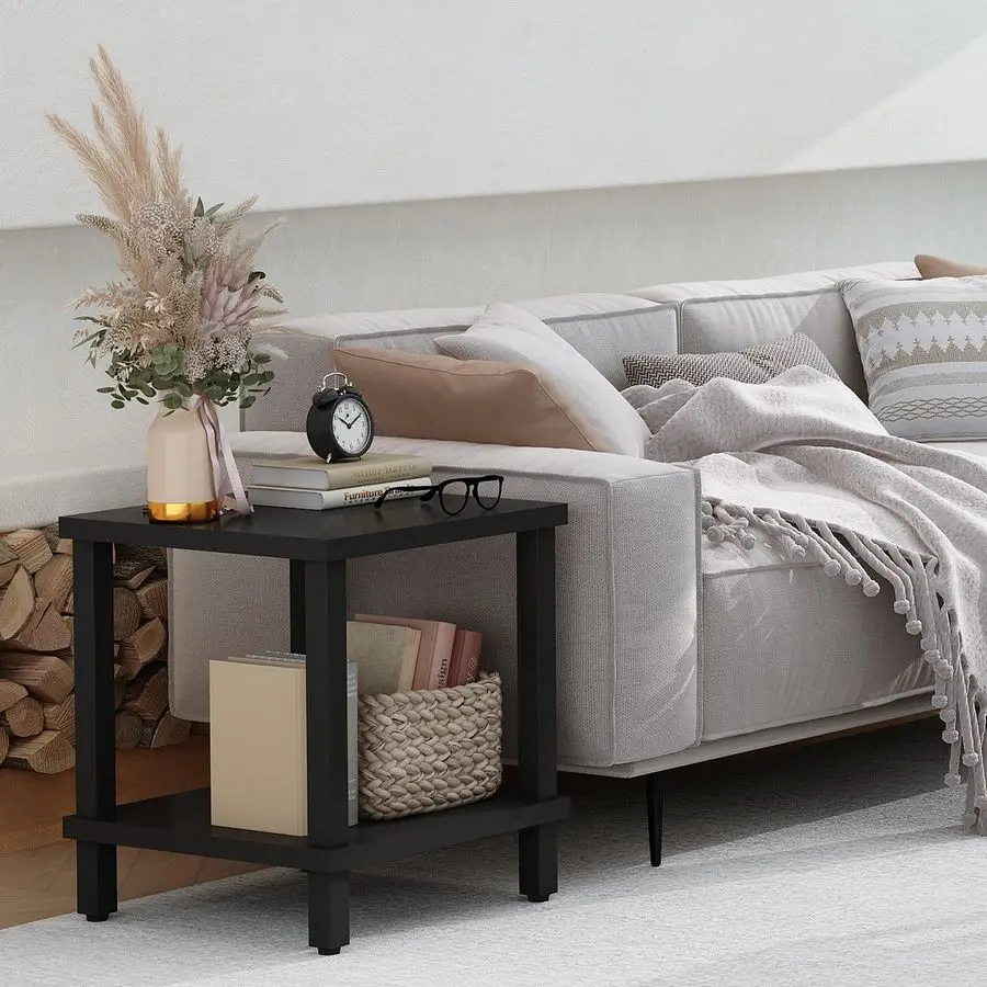 Large End Table Square Side Table Modern Sofa Table 20 Inch Industrial Coffee Table NightStand with 2Tier Storage Shelf for Livi
Large End Table Square Side Table Modern Sofa Table 20 Inch Industrial Coffee Table NightStand with 2Tier Storage Shelf for Livi