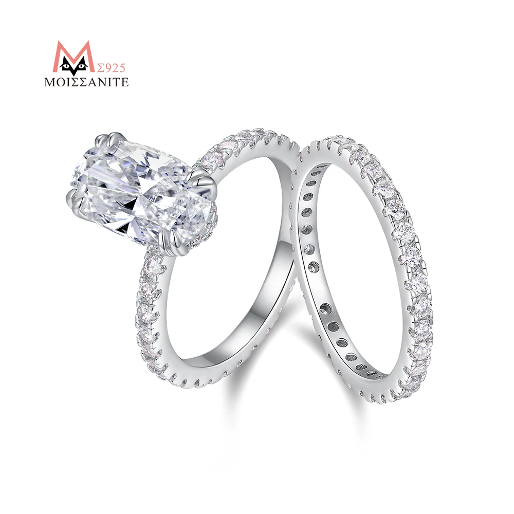 1set Moissanite Rings 925 Sterling Silver 18K Gold Plated Wedding Jewelry Elegant Gift for Women Comes with GRA Certificate
1set Moissanite Rings 925 Sterling Silver 18K Gold Plated Wedding Jewelry Elegant Gift for Women Comes with GRA Certificate