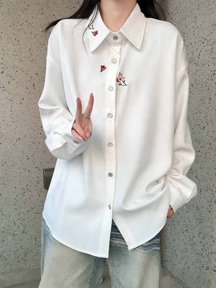 White Casual Embroidered Long Sve Men's irt Spring Season Loose Fit Large Size Inner Wear Polyester Fiber Stand Sle
White Casual Embroidered Long Sve Men's irt Spring Season Loose Fit Large Size Inner Wear Polyester Fiber Stand Sle