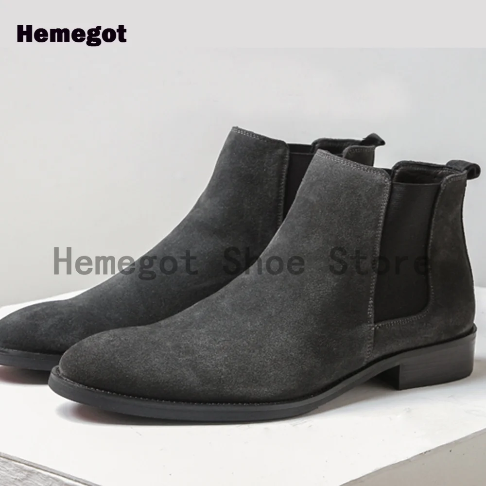 High-Top Elastic Band Chelsea Boots Genuine Leather Shoes Black/brown/gray Suede Booties Solid Color Men Shoes Boots for Men
High-Top Elastic Band Chelsea Boots Genuine Leather Shoes Black/brown/gray Suede Booties Solid Color Men Shoes Boots for Men