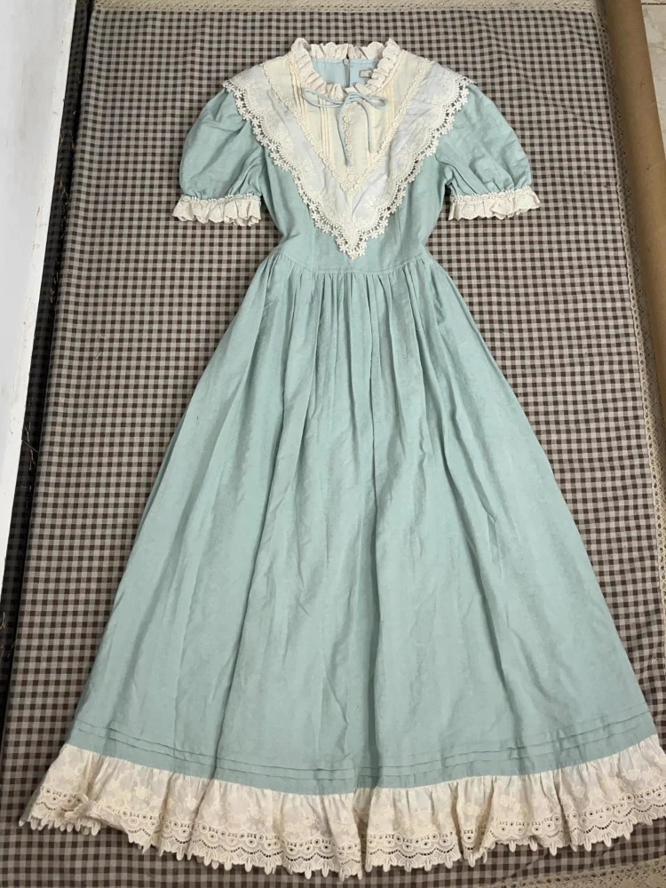 French Elegant Retro Sweet Hepburn Dress Women Aesthetic Lace Patchwork Slim Dress Summer New Fashion Vintage Gothic Outfit 2025
French Elegant Retro Sweet Hepburn Dress Women Aesthetic Lace Patchwork Slim Dress Summer New Fashion Vintage Gothic Outfit 2025