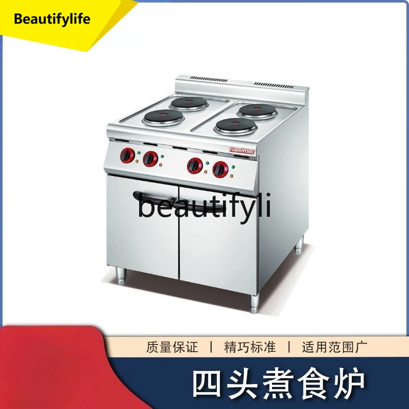 A07 Electric vertical four-head cooking stove with cabinet seat Commercial luxury combination stove, kitchen equipment
A07 Electric vertical four-head cooking stove with cabinet seat Commercial luxury combination stove, kitchen equipment