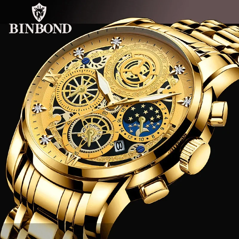 BINBOND Top Luxury Fashion Men Watch Waterproof Luminous Date Man Wristwatch Stainless Steel Business Men's Quartz Watches Reloj
BINBOND Top Luxury Fashion Men Watch Waterproof Luminous Date Man Wristwatch Stainless Steel Business Men's Quartz Watches Reloj