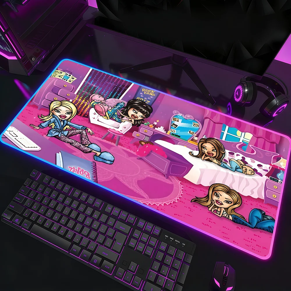 Y2k Brand B-Bratz Mouse Pad Waterproof RGB LED Light Colorful Game Keyboard Non-slip Cover Desk-mat Surface
Y2k Brand B-Bratz Mouse Pad Waterproof RGB LED Light Colorful Game Keyboard Non-slip Cover Desk-mat Surface
