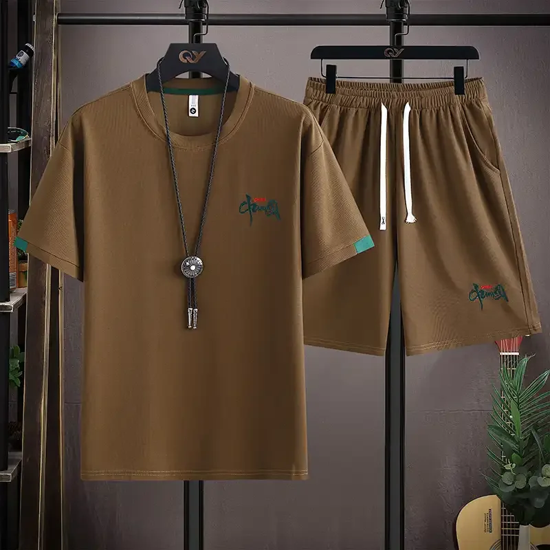 Men Waffle Embroidery Tracksuit Summer Short Sleeve T Shirt Drawstring Shorts Casual Outfit Oversized L 5XL
Men Waffle Embroidery Tracksuit Summer Short Sleeve T Shirt Drawstring Shorts Casual Outfit Oversized L 5XL