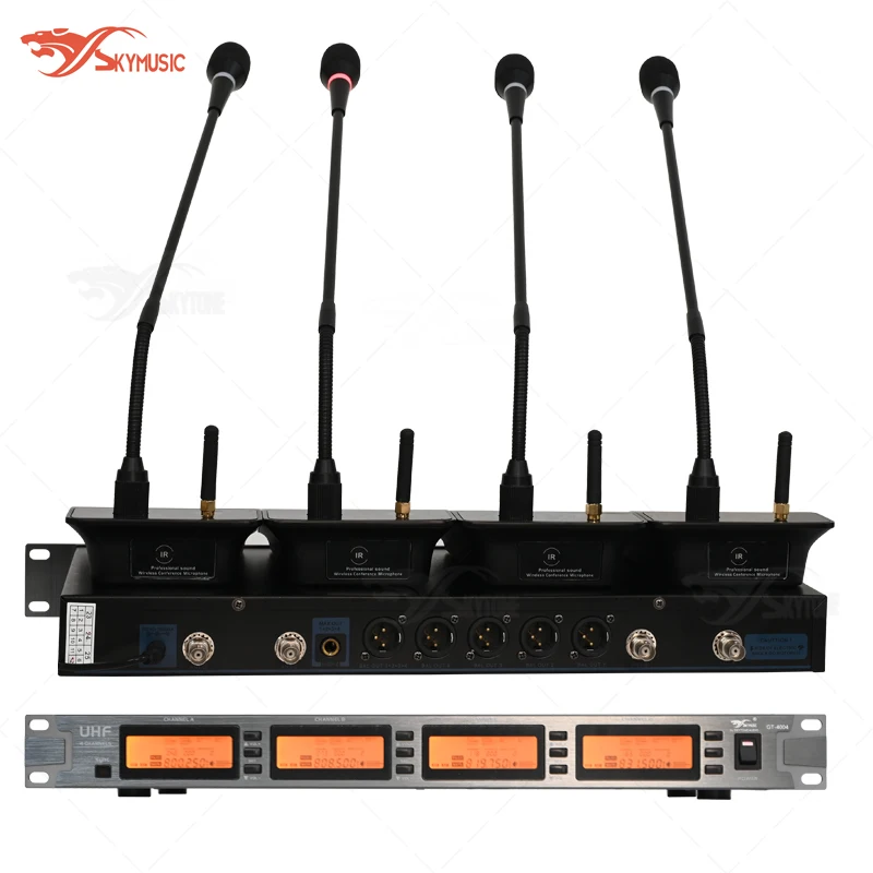 GT Four Channel Series PLL Phase Locking + IR Frequency Matching Professional Conference Microphone
GT Four Channel Series PLL Phase Locking + IR Frequency Matching Professional Conference Microphone