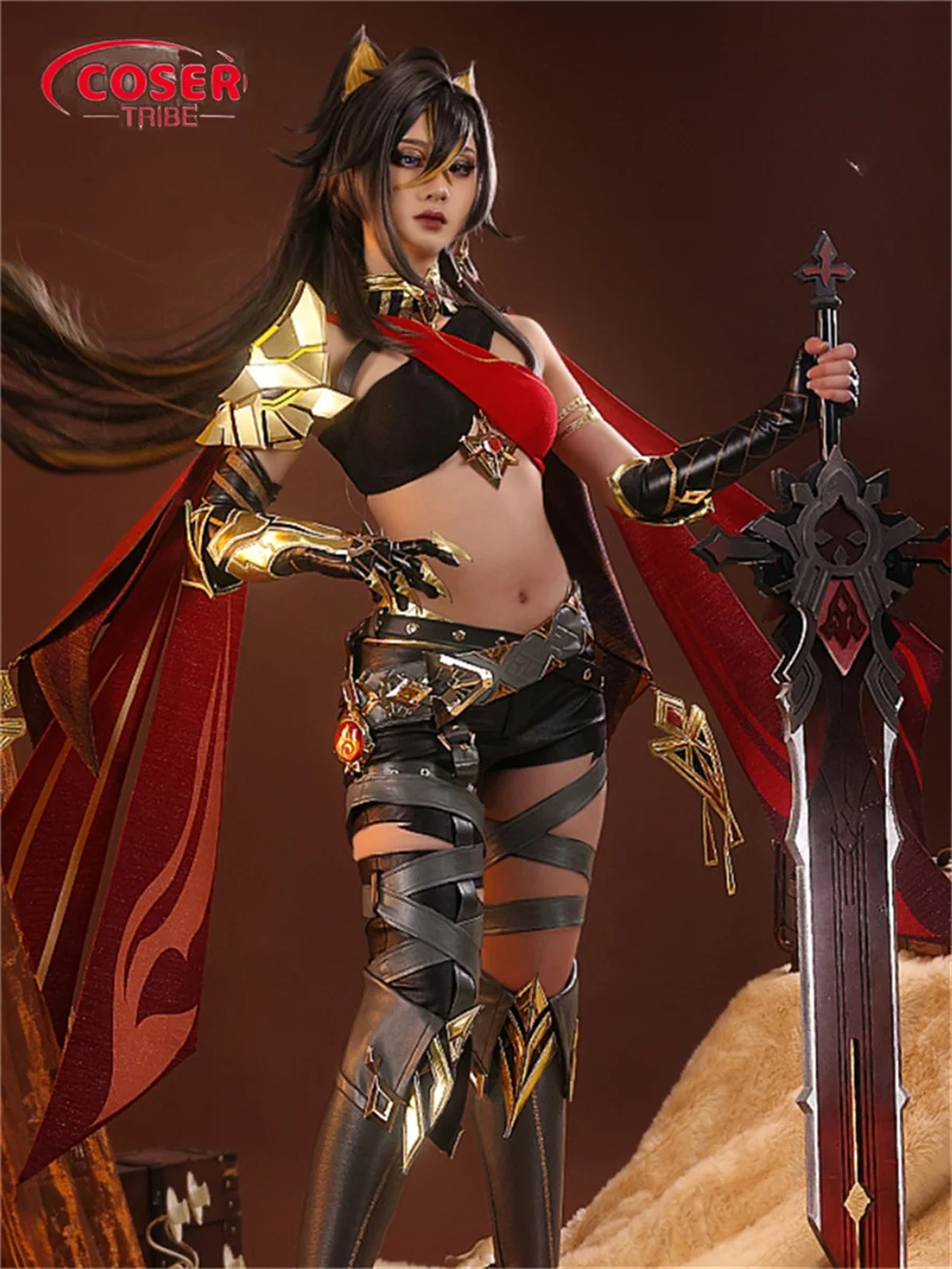 COSER TRIBE Anime Game Genshin Impact Dehya Imperial Sister sexy Halloween Carnival Role CosPlay Costume Complete Set
COSER TRIBE Anime Game Genshin Impact Dehya Imperial Sister sexy Halloween Carnival Role CosPlay Costume Complete Set
